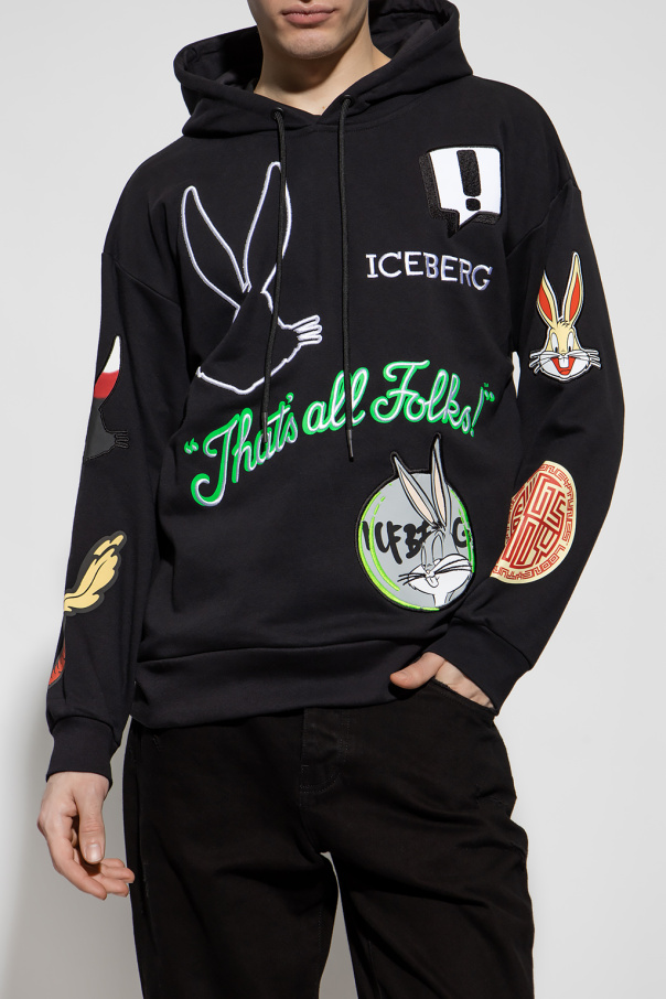 Biname fmedShops Denmark Black Hoodie with logo Iceberg aether tromso jacket